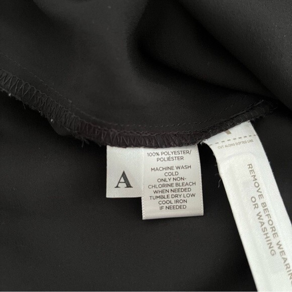 LOFT Box Pleat Front 3/4 Sleeve Blouse in Black, Size XS - Picture 6 of 6